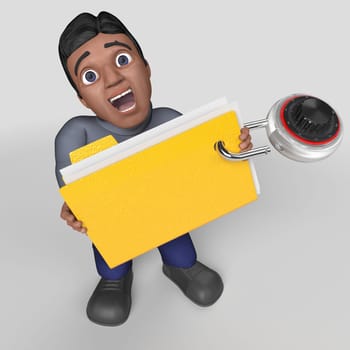 3D Render of Cartoon Casual Character