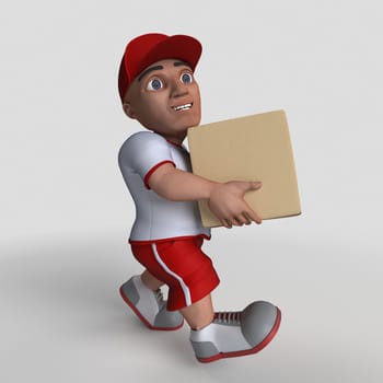 3D Render of Cartoon Sports Character