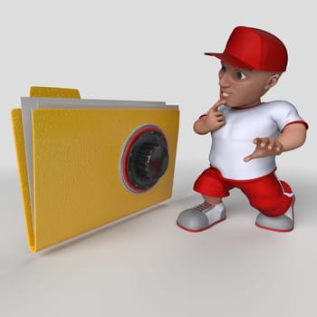 3D Render of Cartoon Sports Character