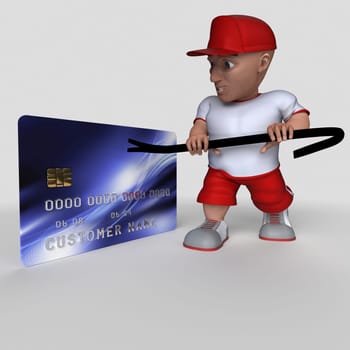 3D Render of Cartoon Sports Character