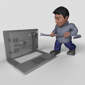3D Render of Cartoon Casual Character