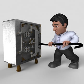 3D Render of Cartoon Business Character