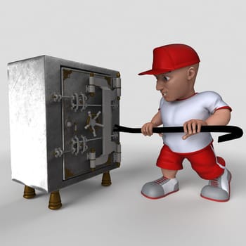 3D Render of Cartoon Sports Character