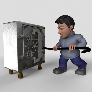 3D Render of Cartoon Casual Character