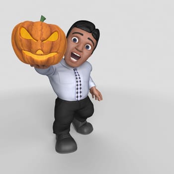 3D Render of Cartoon Business Character