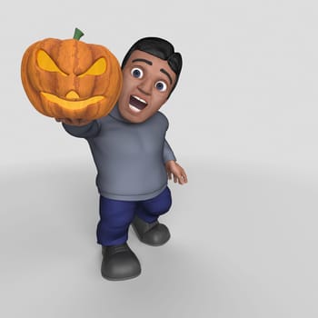 3D Render of Cartoon Casual Character