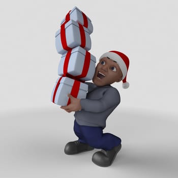 3D Render of Cartoon Casual Character
