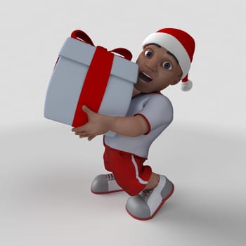 3D Render of Cartoon Sports Character