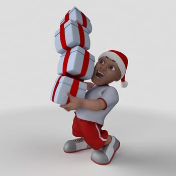 3D Render of Cartoon Sports Character