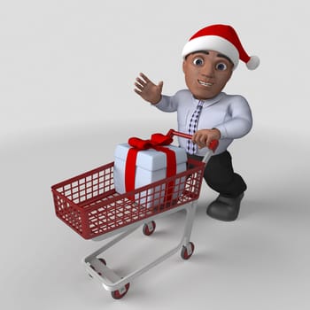 3D Render of Cartoon Business Character