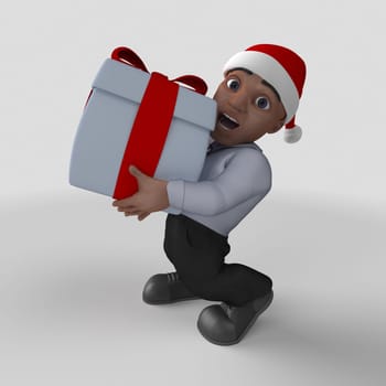 3D Render of Cartoon Business Character