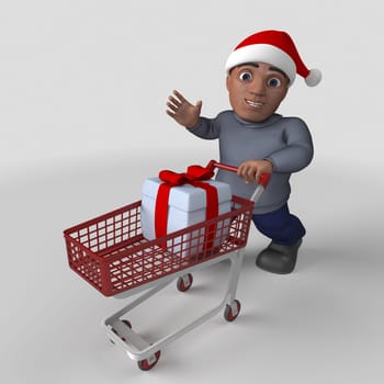 3D Render of Cartoon Casual Character