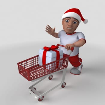 3D Render of Cartoon Sports Character