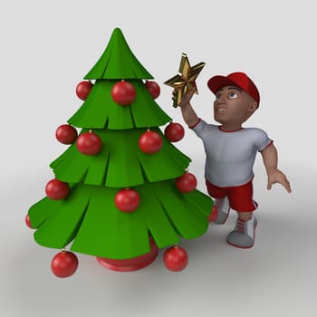 3D Render of Cartoon Sports Character