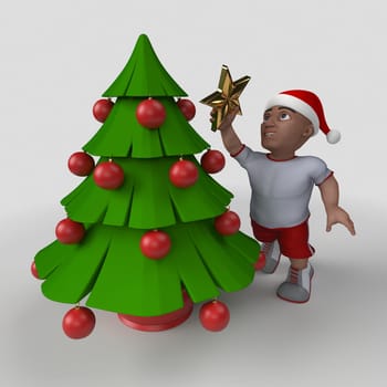 3D Render of Cartoon Sports Character