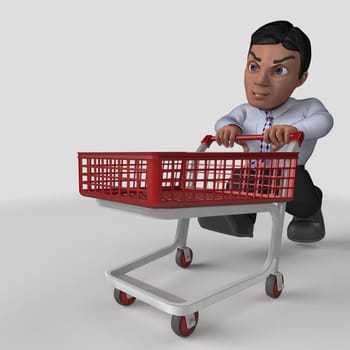 3D Render of Cartoon Business Character