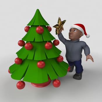 3D Render of Cartoon Casual Character
