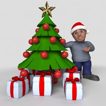 3D Render of Cartoon Casual Character
