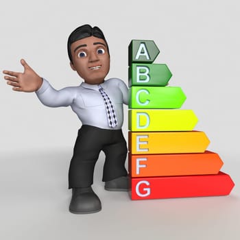 3D Render of Cartoon Business Character