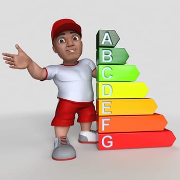 3D Render of Cartoon Sports Character
