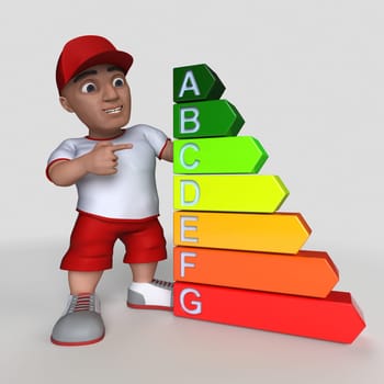 3D Render of Cartoon Sports Character