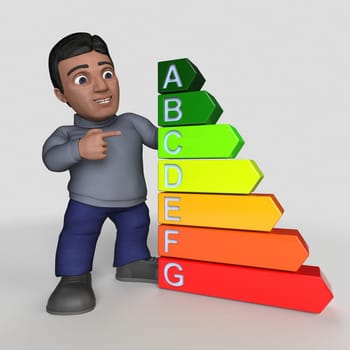 3D Render of Cartoon Casual Character