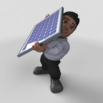 3D Render of Cartoon Business Character