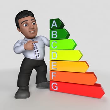 3D Render of Cartoon Business Character