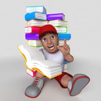 3D Render of Cartoon Sports Character