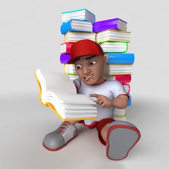 3D Render of Cartoon Sports Character