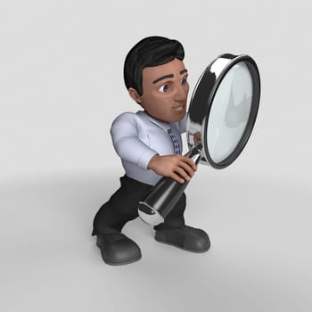 3D Render of Cartoon Business Character