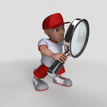 3D Render of Cartoon Sports Character