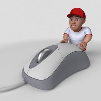 3D Render of Cartoon Sports Character