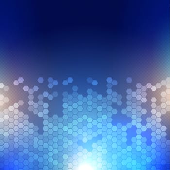 Techno abstract background with a modern hexagon design