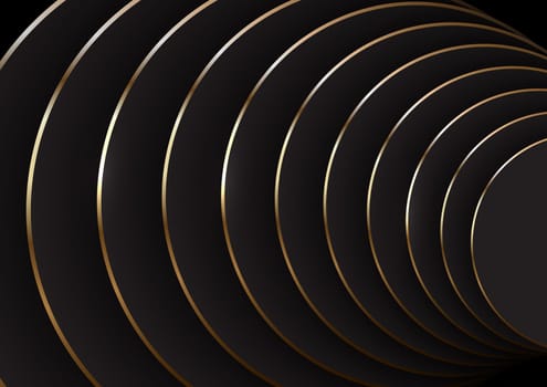 Abstract design background in black and gold