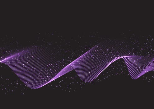 Abstract background with flowing dots design