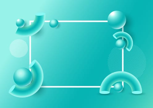 abstract background with 3d shapes design