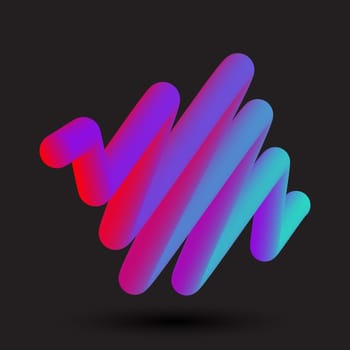 Abstract background with a 3d fluid shape