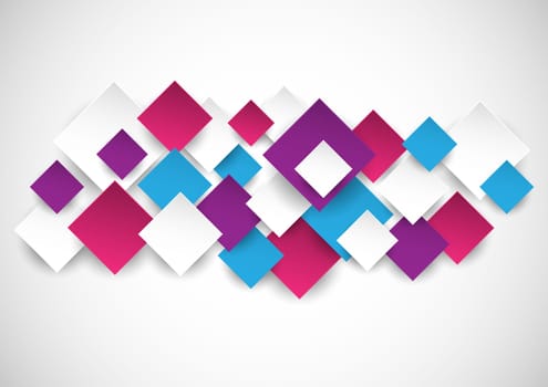 Abstract background with 3D squares design
