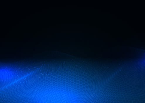 Abstract background with a modern flowing hexagonal grid design
