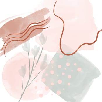 Abstract background with a hand painted watercolour design