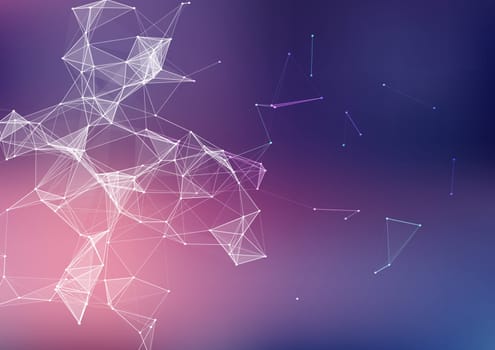 Abstract modern background with a low poly tech design
