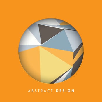 Abstract background with cutout showing low poly design