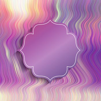 Abstract background with flowing colourful lines and decorative frame