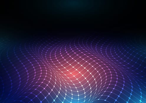 Abstract background with a flowing grid design