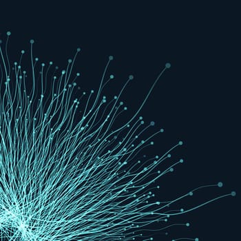 Abstract techno background with connections design