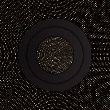 Abstract design background with gold dots pattern