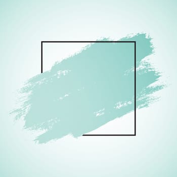 Abstract background with a grunge brush stroke and black border