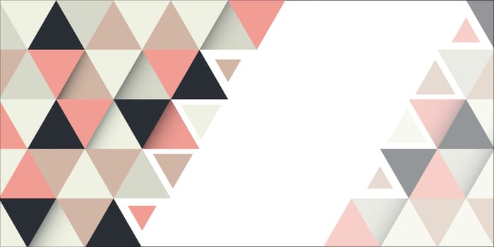 Abstract banner with a low poly design