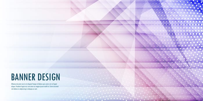 Banner with an abstract low poly design